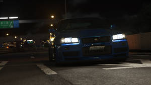 טפט HD של משחק הווידאו Assetto Corsa Skyline R34 Nismo | תמונת רקע