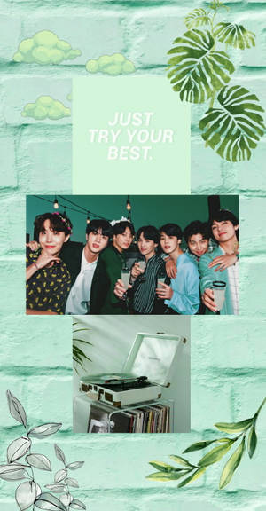 סופר לייט גרין אסתטי BTS — ירוק כהה אסתטי טפט