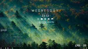 עור Rainmeter עם יער יפהפה