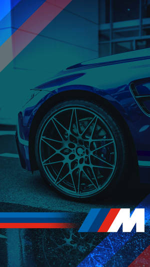 צמיג רכב כחול לוגו BMW M טפט — BMW טפט
