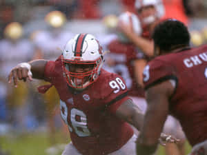 שחקני NC State Wolfpack BJ Hill ו-Bradley Chubb תצלום 2016 — NFL פוטבול טפט