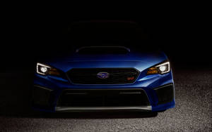 סובארו WRX STI ב-4K בתנועה — כחול כהה אסתטי טפט