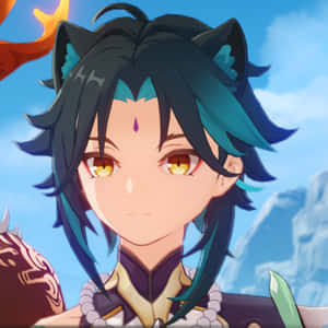 תמונת פרופיל שיאו עם אוזני חתול — Genshin impact טלפון טפט